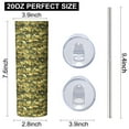 thumbnail image 3 of Camouflage 20 Oz Stainless Steel Skinny Tumbler – Vacuum Insulated Slim Travel Cup with Lid & Stainless Steel Straw, 360° Full Wrap Printed Tumbler for Home, Office & Outdoor Use, 3 of 6