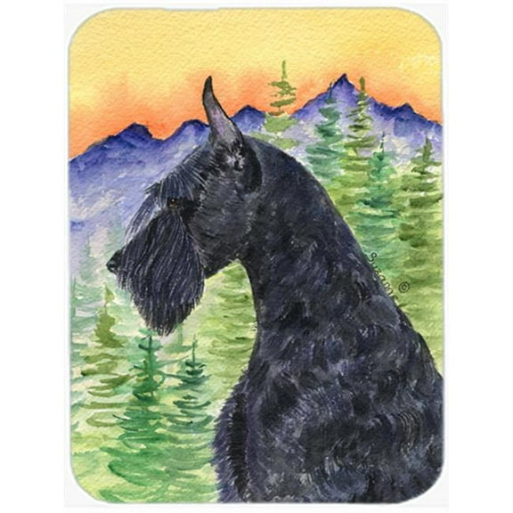 Carolines Treasures SS8256LCB Schnauzer Glass Cutting Board Large, 12H x 16W, multicolor