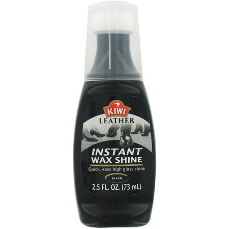 Kiwi Instant Polish, Black, 2.5 oz (1 Bottle with Sponge Applicator), Pack of 3