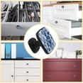 thumbnail image 5 of 4 Pcs Cabinet Handle Drawer Pulls Blue Floral Flower Knobs with Screws Square Furniture Office Cabinet Knob Decoration, 5 of 7