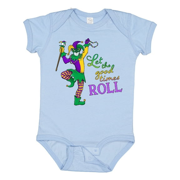 Inktastic Let the Good Times Roll Mardi Gras Jester Boys or Girls Baby Bodysuit