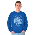 thumbnail image 5 of Hungry Humble Hustle Inspirational Unisex Plus Size Sweatshirt Brisco Brands 4X, 5 of 6