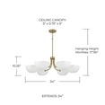 thumbnail image 2 of 451461AW-Capital Lighting-Reece - 6 Light Chandelier In Modern Style-10.25 Inches Tall and 34 Inches Wide, 2 of 5