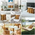 thumbnail image 6 of Waterproof Throw Pillow Covers Set of 2, 20x20 Inch Burnt Orange Ombre Decorative Pillowcases Outdoor Pillow Slip Cushion Covers Set for Couch Tent Abstract Art Moire Ocean Waves, 6 of 7