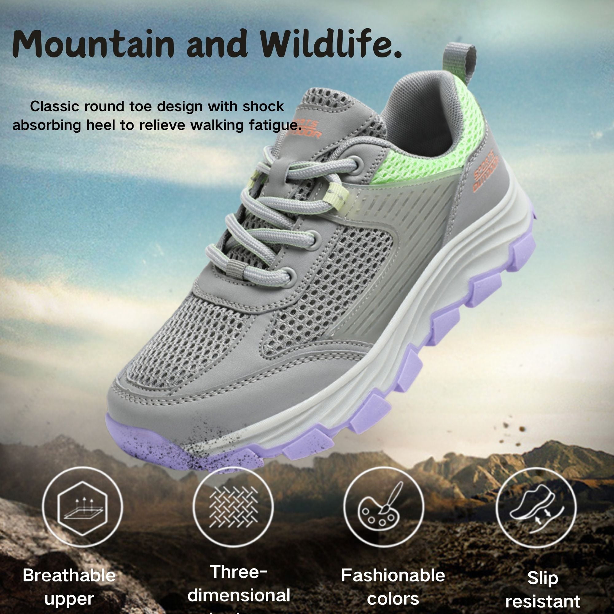 PPCHVOMEY Women's Hiking Sneakers Breathable Lightweight Walking Shoes Orthopedic Support Arch Comfort Trail Running Gym Workout Shoes