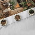 thumbnail image 4 of Homewish Woodland Animal Deer Curtains Pack of 2 (42x84 Each),Rustic Autumn Leaves Curtains Blackout,Green Brown Bedroom Curtains For Men Women,Super Cozy Room Decor, 4 of 6