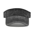 thumbnail image 3 of Minzimin Vintage Sport Sun Visor Hats for Women Men Adjustable Plain Washed Cotton Empty Top Baseball Cap 1Pack, 3 of 7
