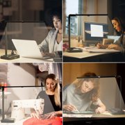 Lococo LED Desk Lamp with USB Charging Port, Type-C and AC Outlets, Surge Protection, Modern Style for Home Office