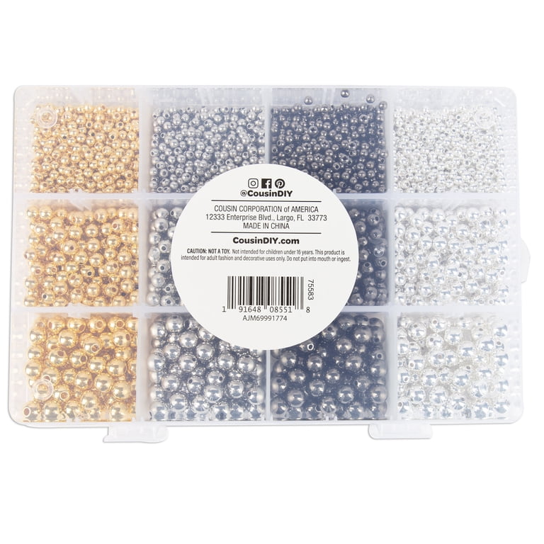 Cousin DIY 3600-Piece Metallic Spacer Bead Assortment photo 5