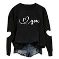 thumbnail image 6 of aidice Crewneck Sweatshirt for Women Valentine's Day Printed Long Sleeve Tops Casual Loose Fitted Pullover, 6 of 7