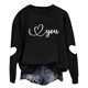 thumbnail image 5 of Xuyuer Valentines Sweatshirts for Women Heart Print Graphic Valentine Sweatshirts Casual Tops, 5 of 9