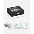 thumbnail image 4 of SONGMICS Caja de reloj con tapa de cristal y 10 compartimentos, 4 of 5