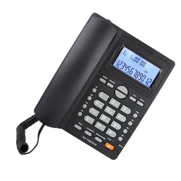 Large Buttons Corded Phone with Speakerphone Landline Telephone Corded for Calculator Home Telephone