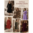 thumbnail image 6 of Mengpipi Women's Plus Size Knits Fall Spring Long Sleeve Round Neck Puff Sleeve with Bow Detail Fitted A-Line Solid Color Casual Comfortable Dress 1X-5X, 6 of 9