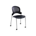 thumbnail image 1 of Safco Zippi - Chaise - Plastique - Noir (Lot de 2), 1 of 2