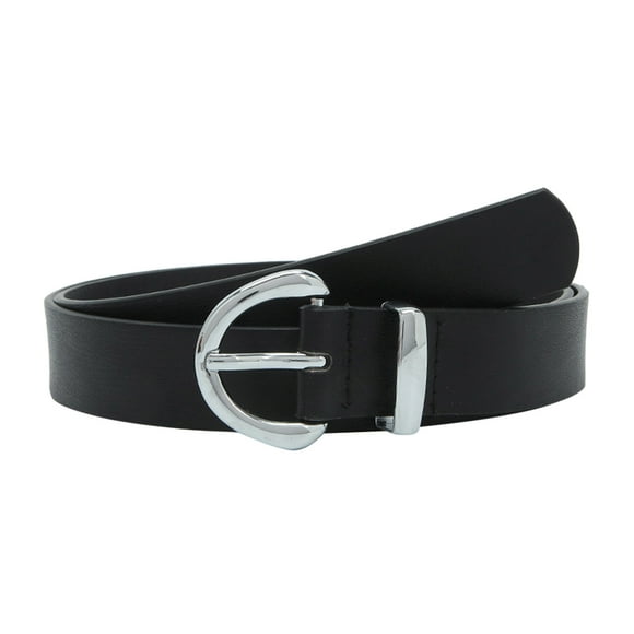 Baberdicy Belts for Women, Womens Leather Belts for Jeans Dresses Fashion Gold Buckle Ladies Belt Black