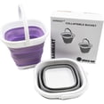 thumbnail image 6 of SAMMART 2.6L (0.68 Gallon) Super Mini Square Collapsible Plastic Bucket - Foldable Square Tub - Portable Fishing Water Pail - 2 Pieces Box Pack, 6 of 7
