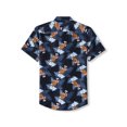 thumbnail image 2 of Ma Croix Mens Casual Hawaiian Flower Pattern Button Up Bohemian Shirts, 2 of 7