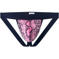 thumbnail image 5 of JOCKMAIL Mens Sexy Thong Underwear Low Rise Leopard Pattern Playful Printed Men's Jockstraps Athletic Supporters, 5 of 7