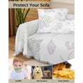 thumbnail image 4 of Coastal Coral Sofa Couch Covers for Dogs,Washable Sectional Couch Slipcovers for Loveseat with Tassels,Sage Green Purple Ocean Conch Starfish White Non Slip Sofa Throw Cover Blanket Large 71''x102'', 4 of 8