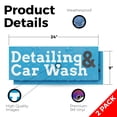 thumbnail image 2 of Detailing and Car Wash Vinyl Decal 2 Pack of 24 Inch x 9 Inch Weatherproof Heavy-Duty Adhesive Backing | Vehicle Cleaning Services, Polishing, Affordable Rates | Made in USA, 2 of 6