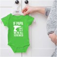 thumbnail image 5 of Papa Can't Fix It We're All Screwed Romper Boys or Girls Infant Baby Brisco Brands 12M, 5 of 6