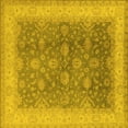 thumbnail image 1 of Ahgly Company Machine Washable Indoor Square Oriental Yellow Traditional Area Rugs, 7' Square, 1 of 4