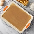 thumbnail image 5 of YOPTOP Non Stick Silicone Brownie Baking Pan With Handles - Steel Frame Inside  Rectangular Cookie Baking Sheet/Jelly Roll Tray Set Nonstick  Cleaned in Dishwasher  13x9 in - Color,color, 5 of 5