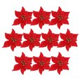 thumbnail image 4 of KAKOWELY 10 flores artificiales de Pascua con purpurina para árbol de Navidad, decoración para coronas, bodas y fiestas., 4 of 4