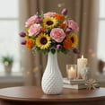 thumbnail image 2 of Katlynne Ceramic Engraved White Vases, 2 of 7