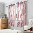 thumbnail image 2 of Yayeee Window Curtains Light Filtering 63"x42" Grommet Panel Pair Home Living Room Decor, Pink Brown Pattern, 2 of 7