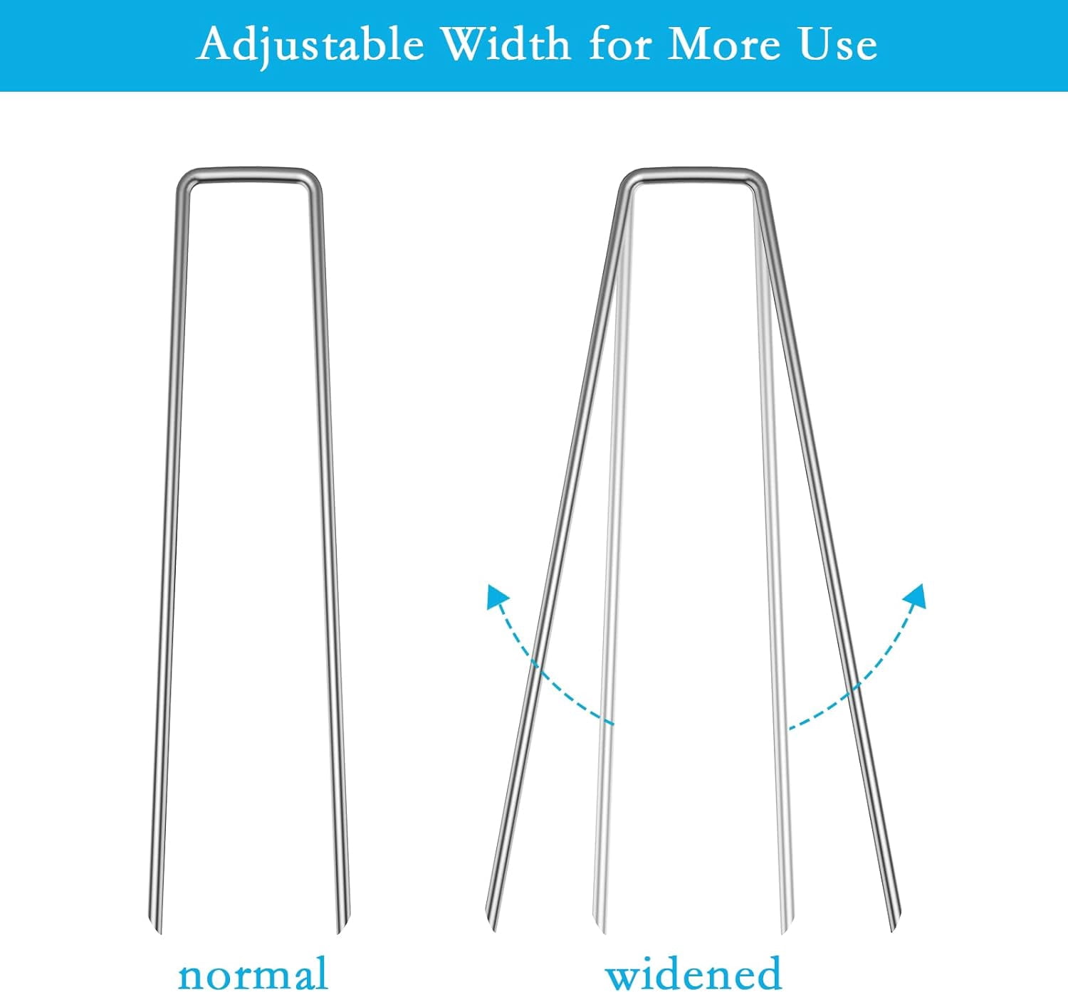 12 Inch Galvanized Garden Stakes, 200Pcs Heavy Duty Metal Ground Stakes for Lawn, Fence, Tent, and Decor