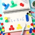 thumbnail image 4 of Skylety 400 Pieces Plastic Poker Chips 4 Colors 1 Inch Small Learning Counters Blank Chips Card for Game Play Counting Learning Math Reward(Red Blue Green Yellow), 4 of 5