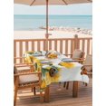 thumbnail image 2 of Outdoor Tablecloth with Umbrella Hole for Patio/Picnic/Party/Camping, Summer Sunflowers Waterproof Table Cloth Rectangle Table Cover Washable, Rustic Floral Farmhouse Butterflies Garden (60"x 120"), 2 of 9