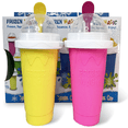 thumbnail image 4 of Slushie Maker Cup  Smoothie Silicon Cup  Frozen Magic Squeeze Cup Homemade Milk Shake Ice Cream Maker Cooling Cup DIY for Kids and Family (Blue), 4 of 11