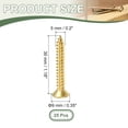 thumbnail image 2 of Uxcell Brass Wood Screws Self Tapping Screws, Flat Cross Head Fit for Door Hinges Electronics Furniture M5 x 30 mm 25, 2 of 6