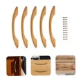 thumbnail image 3 of IFANLANDOR 5Pack Door Handle Zinc Alloy Coffee Door Accessory Simple Line Design, 3 of 8