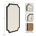 thumbnail image 5 of Kate and Laurel Holbrook Glam Framed Scallop Fabric Pinboard, 24 x 36, Black, Decorative Modern Scalloped Bulletin Board for Use as Vision Board or Wall Organization, 5 of 8