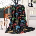 thumbnail image 2 of Colorful Games Sign Black Pattern Blanket,Comfortable Soft Flannel Throw Blanket,All Season,Warm Lightweight Blankets for Sofa Bed Couch Living Room Chair,60"x80", 2 of 4