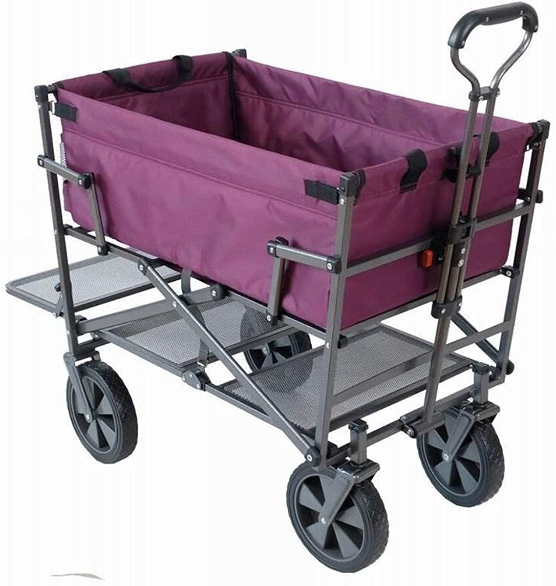 Double Decker Wagons Carts Heavy Duty Foldable Outdoor Collapsible Cart