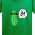 thumbnail image 4 of Inktastic Just Dill with It Chill Dill Pickle in Sunglasses Youth T-Shirt, 4 of 5