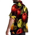 thumbnail image 3 of Fruit Men's Casual Hawaiian Button Down Short Sleeve Summer Beach Printed Shirt, 3 of 6