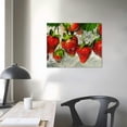 thumbnail image 4 of TIAOTIAOHOU - Fruits Canvas Wall Art - Strawberries in Water - Gallery Wrap Modern Home Art | Ready to Hang, 4 of 5