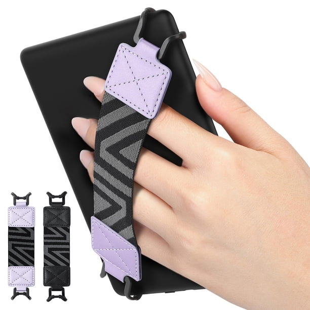 Correa de mano MoKo para 6-8 lectores electrónicos Kindle Fire Tablet Black, paquete de 2