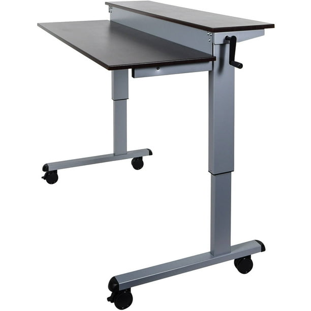 Shop for adjustable desk lamps at walmart.com. luxor 2 tier 60 crank adjustable standing desk silver walnut