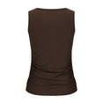 thumbnail image 4 of Birdeem Tank Top for Women Womens Round Neck Solid Color Drawstring Top, 4 of 12