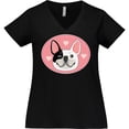 thumbnail image 3 of Inktastic French Bulldog Dog Women's Plus Size V-Neck T-Shirt, 3 of 5