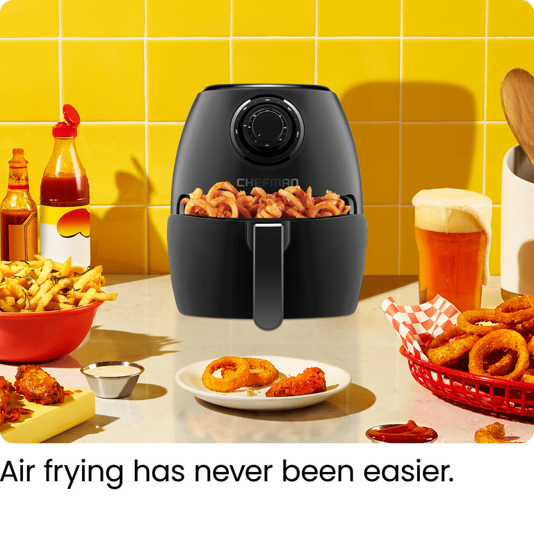 Chefman Turbo Fry 3.5 Quart Air Fryer w 60 Minute Timer and Dishwasher Safe Basket Black New