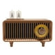 thumbnail image 3 of Mini altavoz portátil Bluetooth de madera de imitación del grano de madera del vintage de la radio del sonido estéreo de FM, 3 of 5