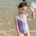 thumbnail image 6 of Hiijoy Girls One-Piece Swimsuit Lace Sleeveless Swimwear Bathing Suit, Sizes 1-6, 6 of 8